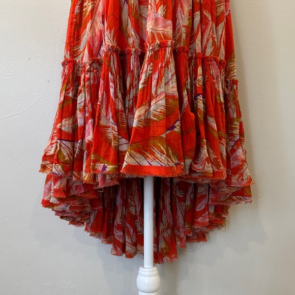 Free People Bohemian Leaf Print Dress – Size XS 🍃✨ - Picture 4 of 14